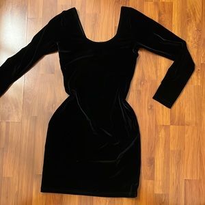 Velvet long sleeve American Apparel dress